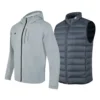 3-in-1-Daunenjacke mit Kapuze „Grey Black“