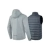 3-in-1-Daunenjacke mit Kapuze „Grey Black“