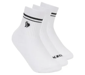 3er-Pack gerippte Low-Crew-Socken für Mädchen