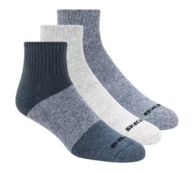 3er-Pack Herren-Quartersocken im Colorblock-Design