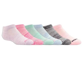 6er-Pack Low-Cut-Socken mit Farbstreifen für Mädchen