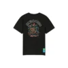 Barrel Printing Kurzarm-Shirt Schwarz