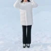 BASIC Lange Daunenjacke „Weiß“