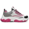Black Jack Low-Top Daddy-Schuhe Grau/Weiß/Rosa