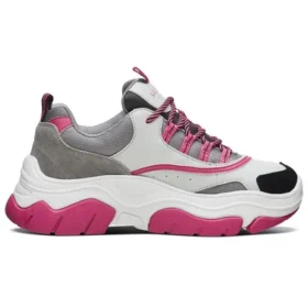 Black Jack Low-Top Daddy-Schuhe Grau/Weiß/Rosa