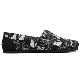 Bob’s Plush Slipper-Schuhe Schwarz/Weiß