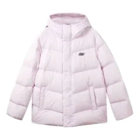 Bunte Casual-Serie: Einfarbige Logo-Daunenjacke mit Kapuze „Multi-Color“
