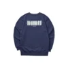 Buntes Casual-Serie-Grafik-Crew-Sweatshirt „Navy White“
