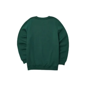 Casual Graphic Crew Sweater „Green White“