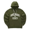 Casual-Hoodie mit Aufdruck „Green White“