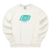 Casual Series Sweatshirt mit Rundhalsausschnitt und Schriftzug „Weiß Blau“