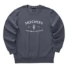 Casual-Sweatshirt mit Buchstabenprint aus der Diamond-Serie „Grau-Weiß“