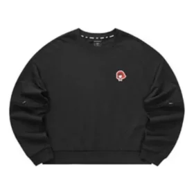 Casual-Sweatshirt mit Rundhalsausschnitt „Black Red“