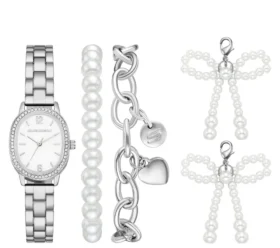 Charm Pearl Bows Uhrenset