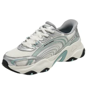 Chunky Sneaker „Weiß Silber Grün“