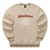 CNY-Serie Dragon Graphic Crew-Sweatshirt „Tan Black Red“
