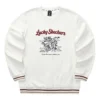 CNY-Serie Dragon Graphic Crew Sweatshirt „Weiß Schwarz Rot“