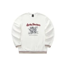 CNY-Serie Dragon Graphic Crew Sweatshirt „Weiß Schwarz Rot“