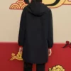 CNY-Serie Lässige lange Jacke „Schwarz-Rot“