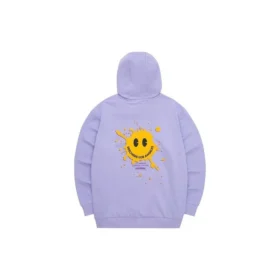 Colorful Casual Series Hoodie mit Buchstabenprint „Purple Yellow“