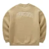 Crew-Pullover mit Buchstabenprint „Tan“