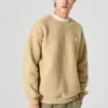Crew-Pullover mit Buchstabenprint „Tan“