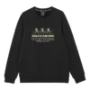 Crew-Pullover mit Logo-Print „Schwarz Grau Weiß Lila“