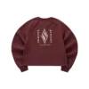 Crew-Sweatshirt mit Logo-Print „Burgundy White“