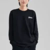 Crew-Sweatshirt mit Logo-Print „Weiß Schwarz Blau“