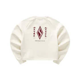 Crew-Sweatshirt mit Logo-Print „White Red“
