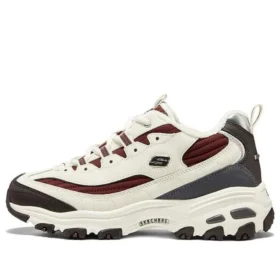 D‘ Lites Zip Along Schuhe „Weiß Burgunder Grau“