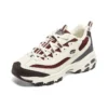 D‘ Lites Zip Along Schuhe „Weiß Burgunder Grau“