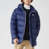 Daunenjacke mit Buchstabenprint „Black Blue“
