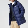 Daunenjacke mit Buchstabenprint „Black Blue“