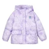 Daunenjacke mit Kapuze „Purple White“