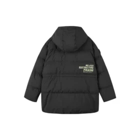 Daunenjacke mit Kapuze „Schwarz-Weiß“