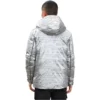 Daunenjacke mit Kapuze und Buchstabenprint „Silver Black“