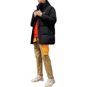 Daunenjacke mit Kapuze und Logo-Print, mittellang „Multi-Color“