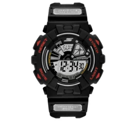 Digitale schwarze Uhr