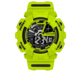 Digitale Uhr in Neongrün