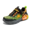 Dino-Lights Sneaker „Grün Orange Schwarz“