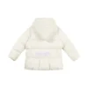 Einfarbige Daunenjacke mit Kapuze „White“