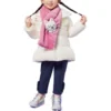 Einfarbige Daunenjacke mit Kapuze „White“