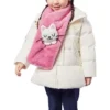 Einfarbige Daunenjacke mit Kapuze „White“
