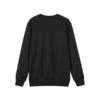 Einfarbiges, locker sitzendes Sweatshirt aus Strick „Burgunderrot-Schwarz“