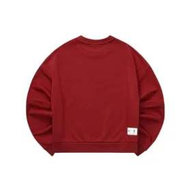 Einfarbiges, locker sitzendes Sweatshirt mit Rundhalsausschnitt „Burgundy“ Einfarbiges, locker sitzendes Sweatshirt mit Rundhalsausschnitt „Burgundy“