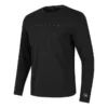 Einfarbiges, lässiges Langarm-Sport-T-Shirt „Black“