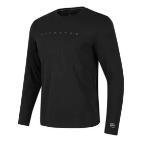 Einfarbiges, lässiges Langarm-Sport-T-Shirt „Black“