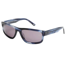 Elevated Rectangle Shiny Horn Sonnenbrille