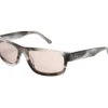 Elevated Rectangle Shiny Horn Sonnenbrille